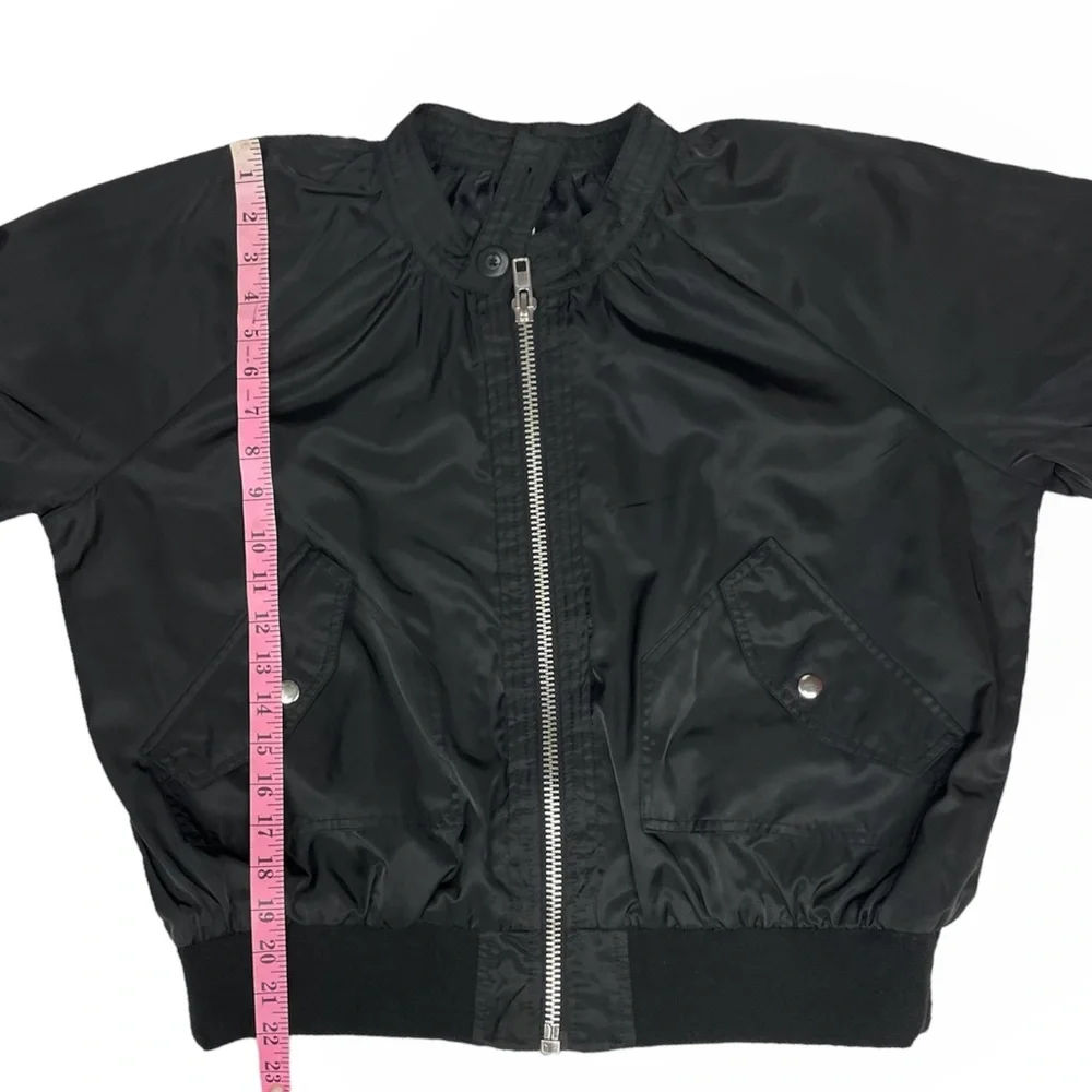 Free People ‘Midnight Bomber’ Full Zip Jacket in Black Size Medium - Picture 9 of 12